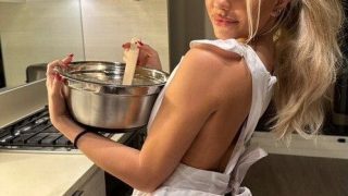 Breckie Hill Onlyfans leak Nude big ass in kitchen