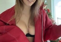 Anna Malygon AKA Maligoshik Black Lingerie Nipple Slip